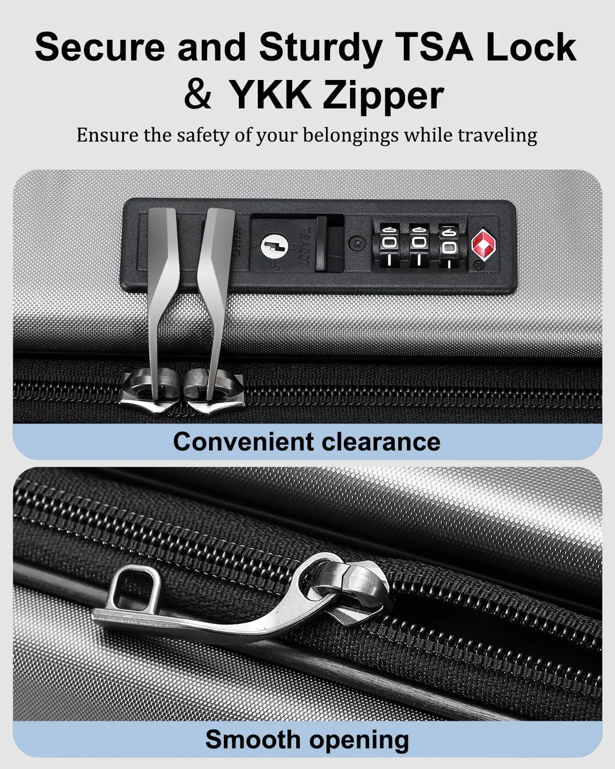 Expandable Checked Luggage, 28 Inch Luggage with Spinner Wheels, Lightweight ABS PC Hard Shell Large Suitcase with Top Opening, TSA Lock (Dark Gray, 1PC)