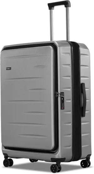 Expandable Checked Luggage, 28 Inch Luggage with Spinner Wheels, Lightweight ABS PC Hard Shell Large Suitcase with Top Opening, TSA Lock (Dark Gray, 1PC)