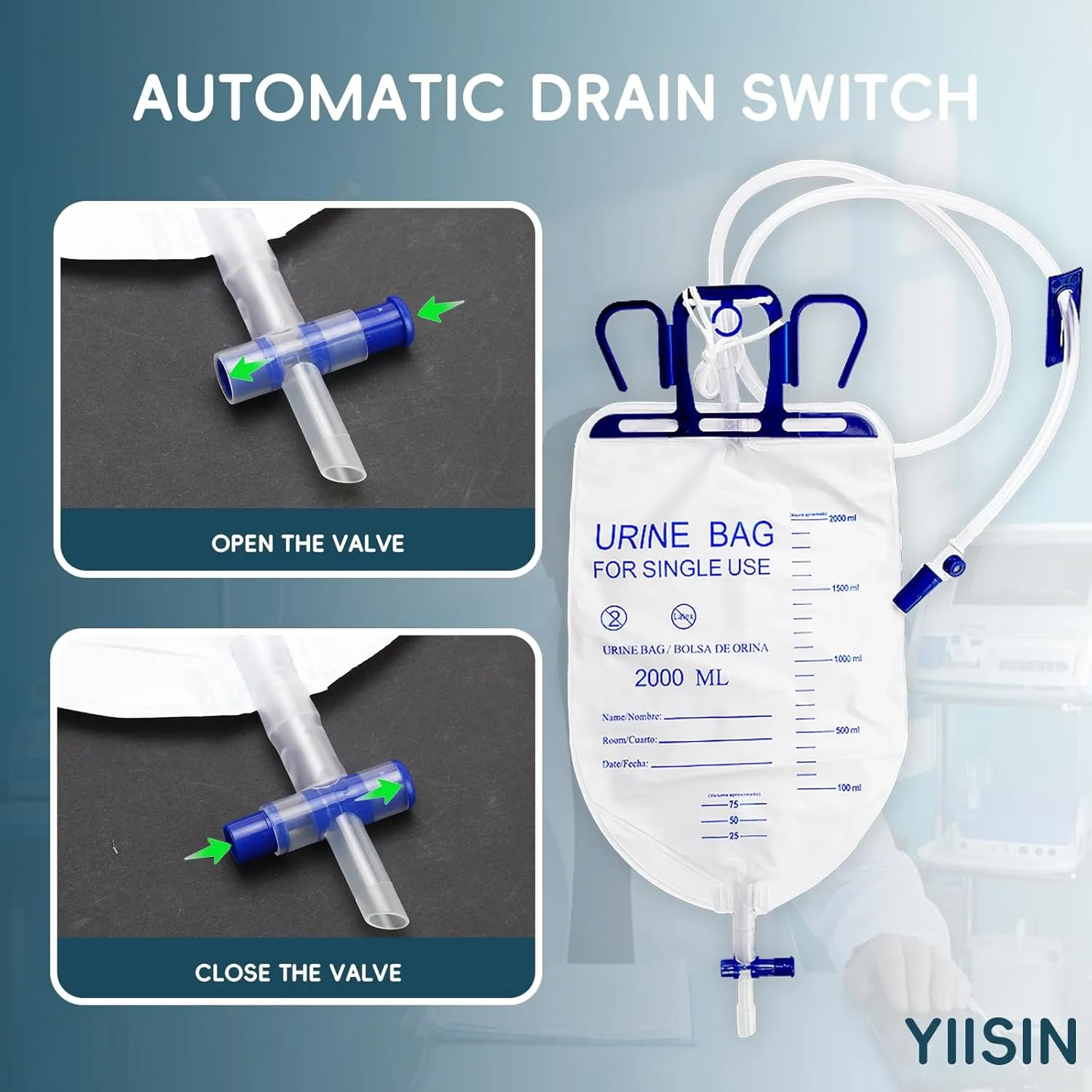 External Condom Catheters for Elderly Men Age 80,20pcs Latex Sets,1pcs 2000ml Catheter Bags,2pcs 1000ml Leg Urine Drainage Bags,5pcs Catheter Stabilization Device,1Tapes(1.18inch/30mm/Medium Size)