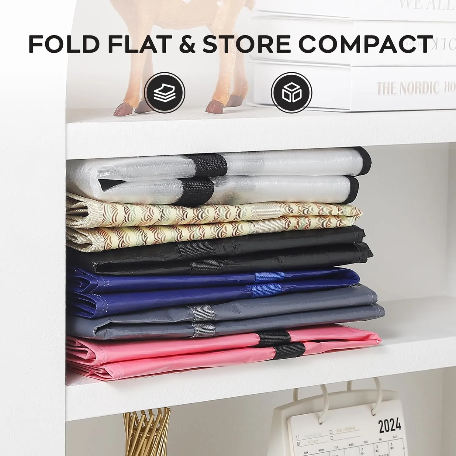 Extra Large Moving Bags, 6 Pack Grey Heavy Duty Totes For Storage with Wrap Around Handles, Storage Bags for Space Saving, Alternative to Boxes & Bins