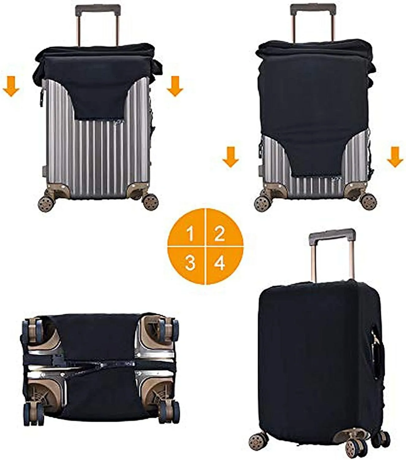 Fall Moose Deer Print Luggage Cover For Suitcases, Elastic Travel Bag For Luggage, Stylish Design
