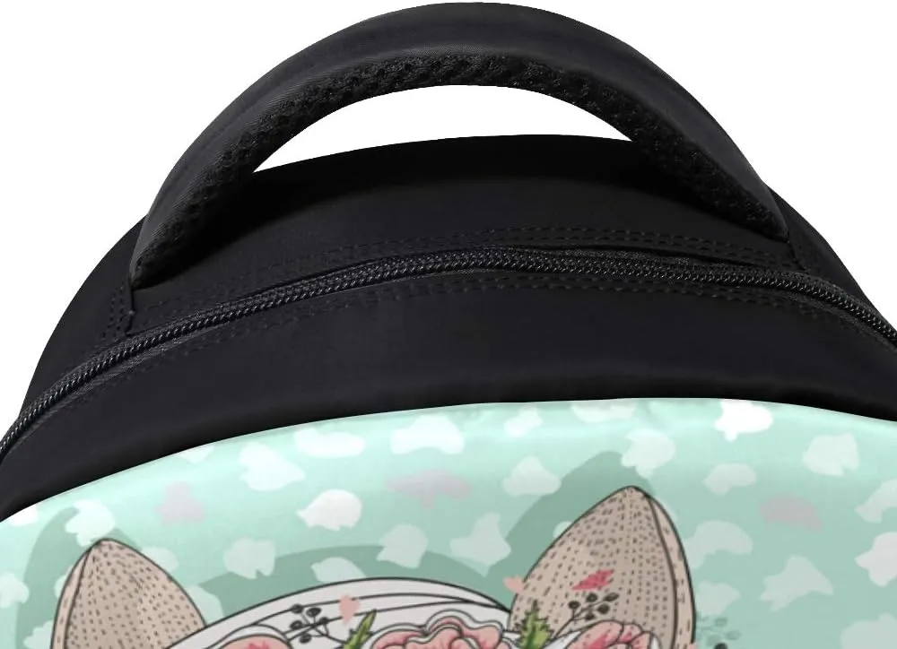 Fashion Backpack Flower Horse Laptop Backpack School Bag for Outdoor Work School One Size