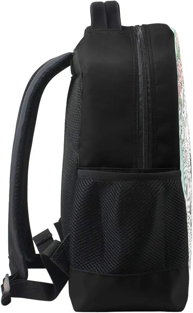 Fashion Backpack Flower Horse Laptop Backpack School Bag for Outdoor Work School One Size