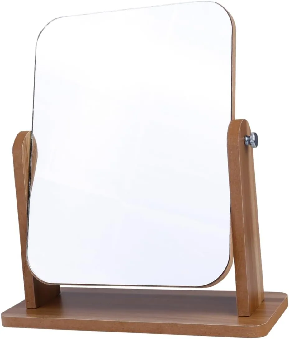 Fashion Makeup Mirror Square Desktop Cosmetic Mirror Stereo for Living Room