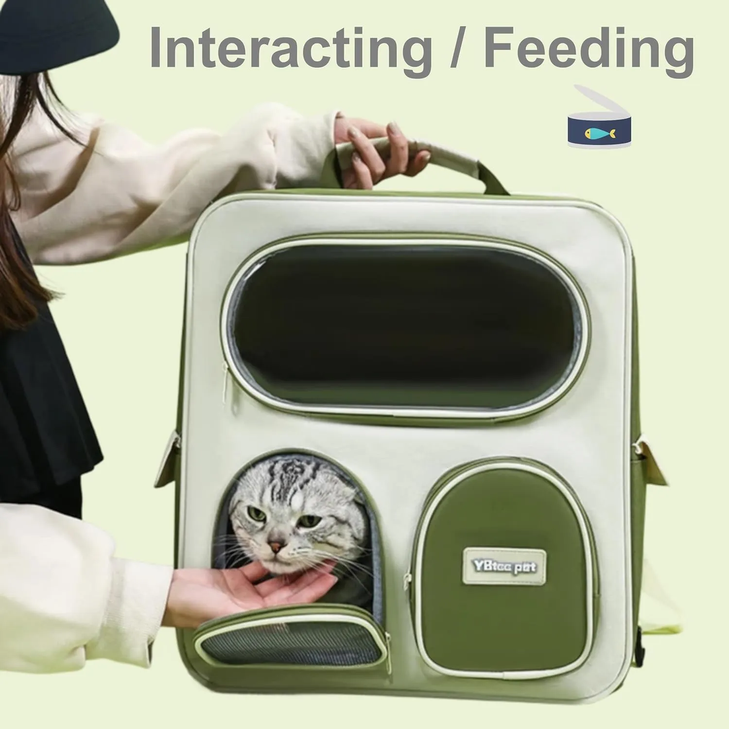 Fashion Pet Bubble Backpack Carrier Travel Medical Bag Soft Sided Space Capsule Canned Window Design for Dog Cat Love to Explore (Orange, One Size)