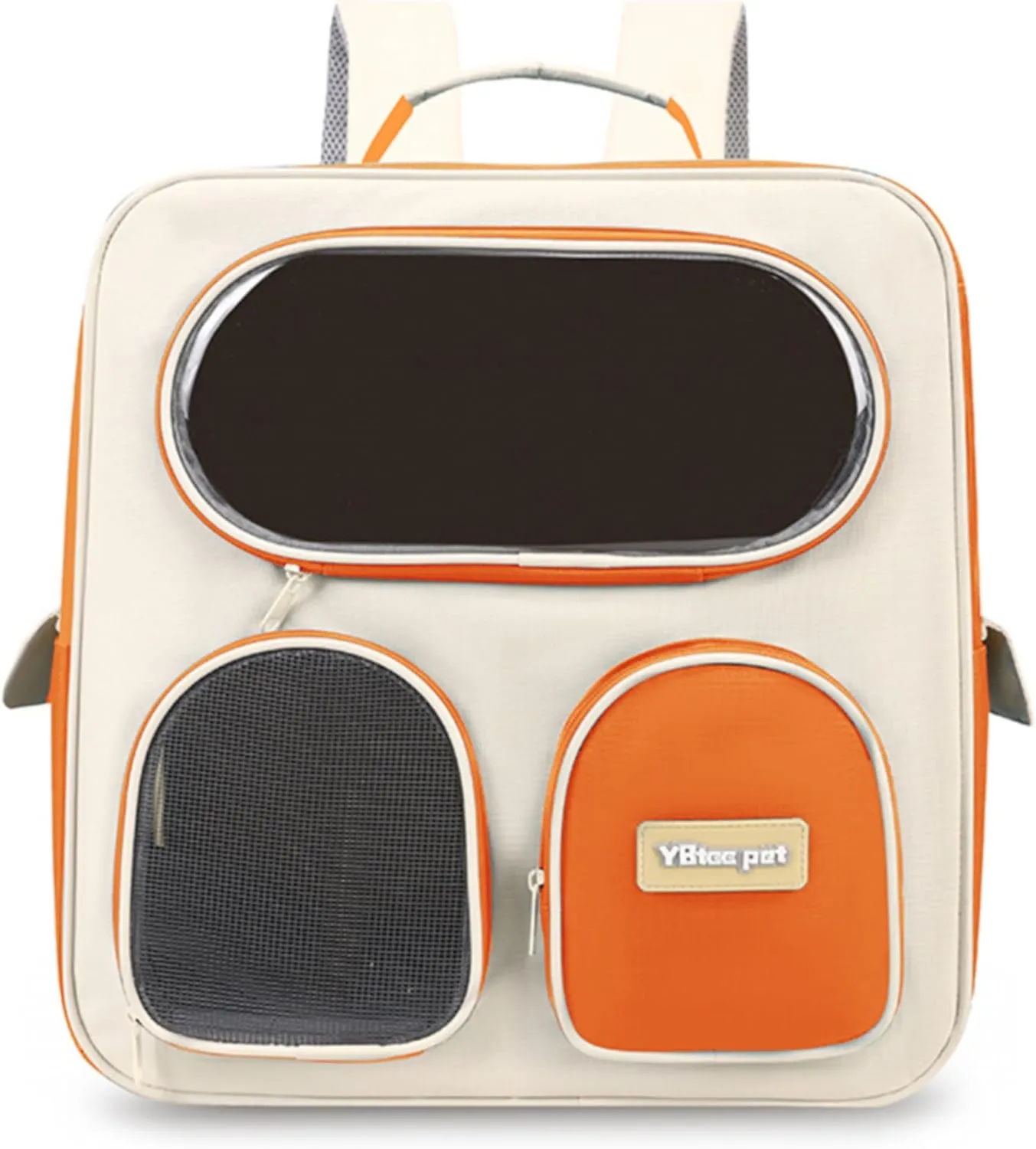 Fashion Pet Bubble Backpack Carrier Travel Medical Bag Soft Sided Space Capsule Canned Window Design for Dog Cat Love to Explore (Orange, One Size)