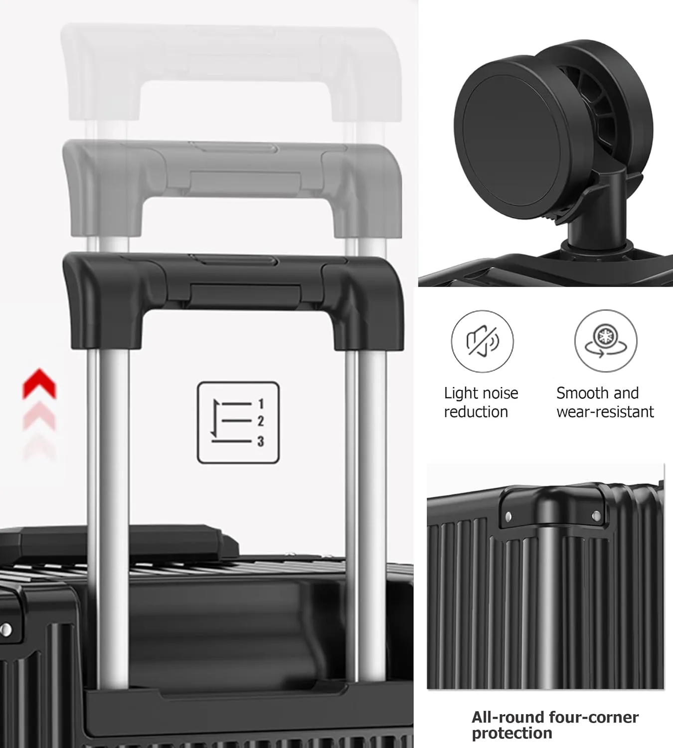 feilario 30in Super Large Captain Aluminum Frame Hardside Spinner Wheels Luggage, Removable Zipperless Checked Suitcase with Cup Holder/Phone Holder