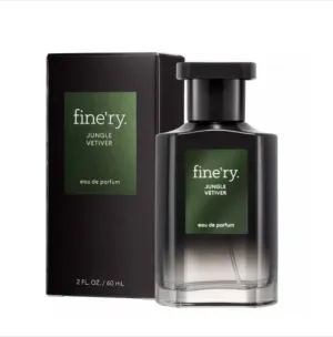 Fine'ry Men's Eau De Cologne – Jungle Vetiver Scent, 2 fl oz