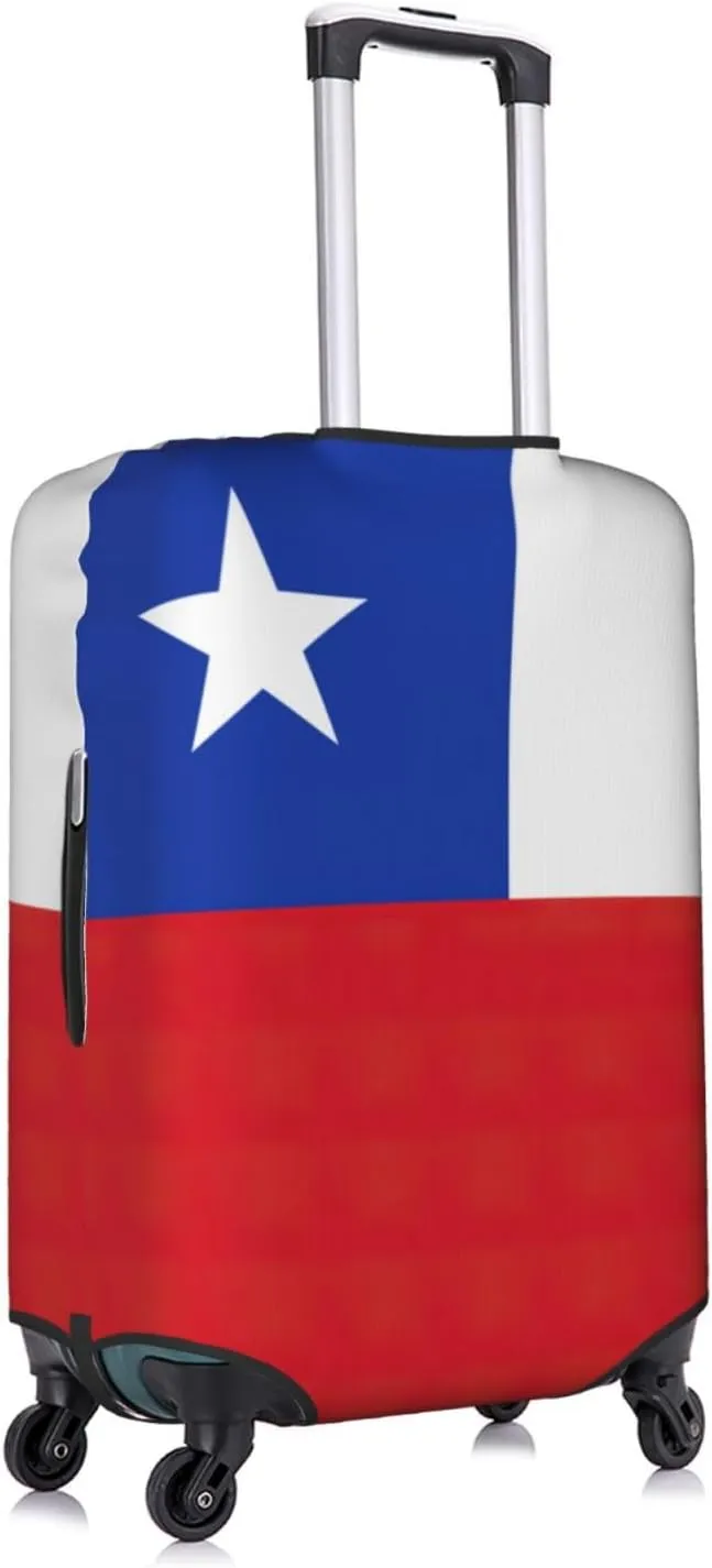 Flag Of Chile Print Luggage Cover For Suitcases, Elastic Travel Bag For Luggage, Stylish Design