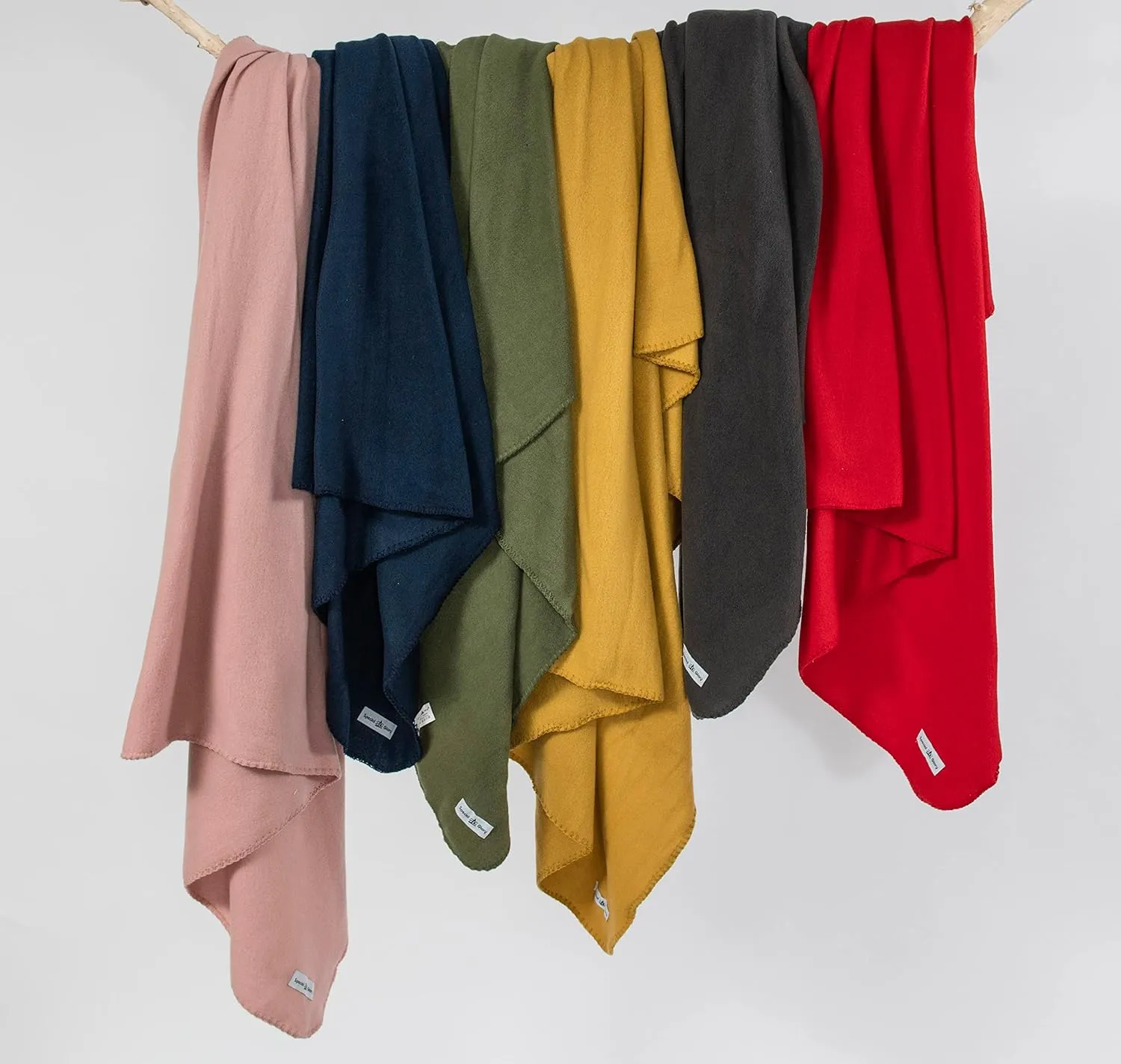 Fleece Throw Blanket Set Bulk for Travel Kids Outdoor Wedding Pet (Assorted #3, Pack of 6 50x60 Inches)
