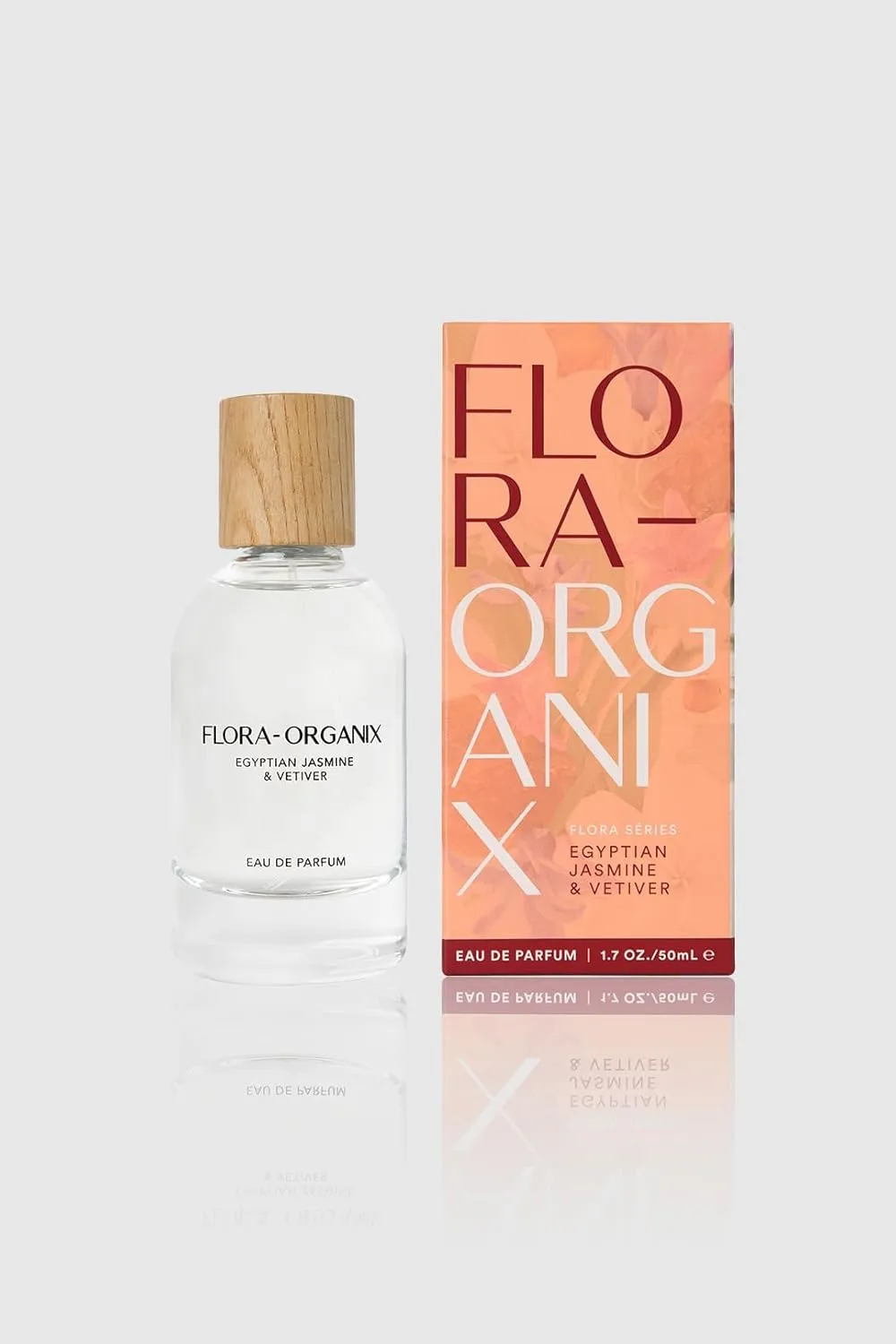 Flora-Organix Egyptian Jasmine & Vetiver Eau de Parfum - Natural Perfume with Spice Floral Notes - Cruelty-Free, Sulfate-Free, Vegan with Natural Ingredients - 1.7 oz