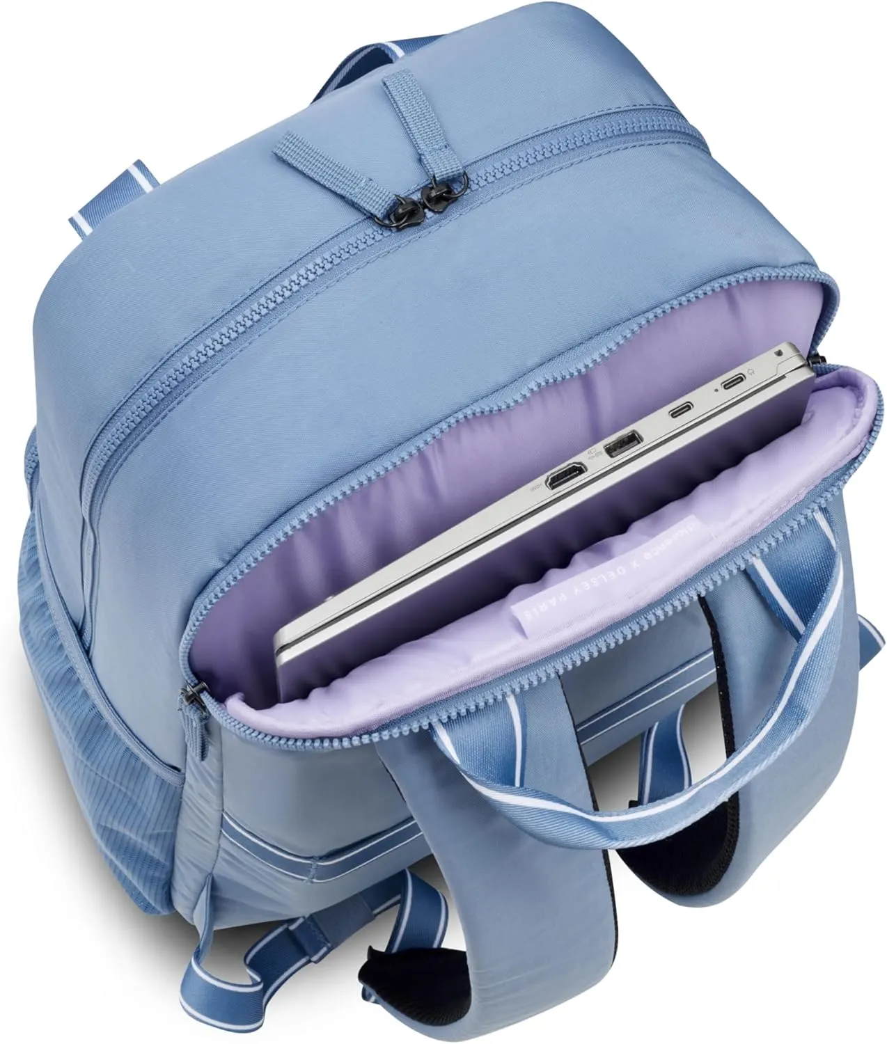 florence by mills Carefree Carry Laptop Travel Backpack, Zinc Blue