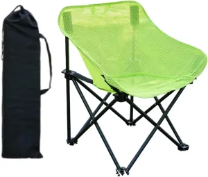 Folding Chair Camping Chair Folded Heavy Duty for Adults with Carrying Bag for Backpacking Travel Picnics Fishing Barbecue, Green