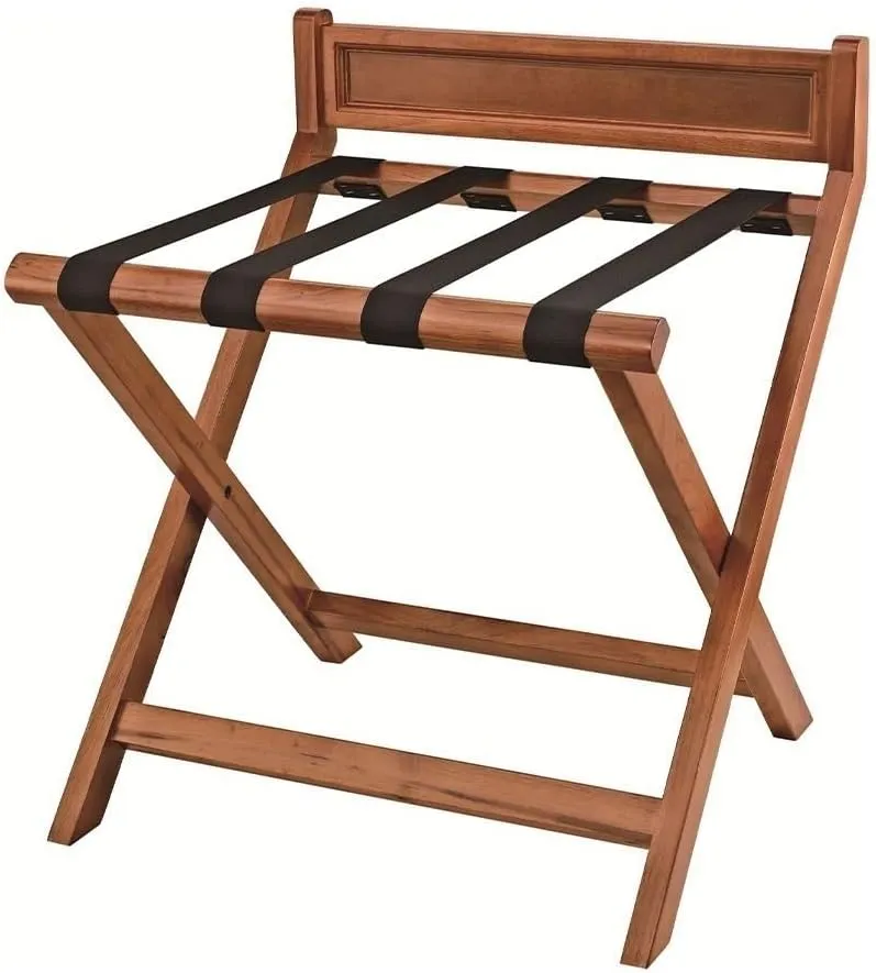 Folding Luggage Rack for Guest Room, Wooden Suitcase Stand, Luggage Stand for Hotel or Bedroom, Foldable Luggage Holder, Guest Room Essentials Organizer, Bag Rack(B)