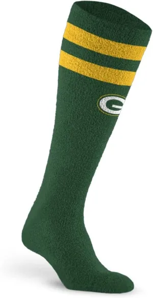 For Bare Feet NFL GREEN BAY PACKERS Cozy Feather Compression Varsity Stripe Team Color Small/Medium