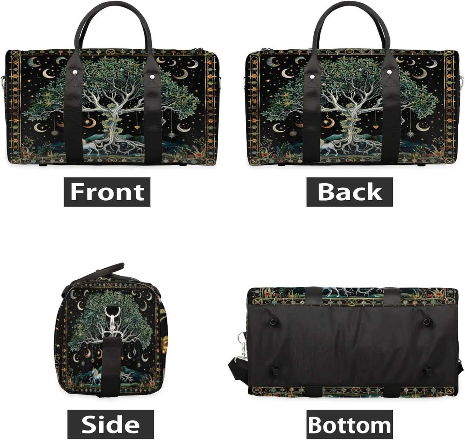 Forest Moon Tree Travel Bag for Men Women, Gym Duffle Bags for Travel, Carry On Luggage Bag, Weekender Overnight Workout Bags