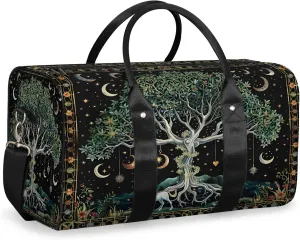 Forest Moon Tree Travel Bag for Men Women, Gym Duffle Bags for Travel, Carry On Luggage Bag, Weekender Overnight Workout Bags