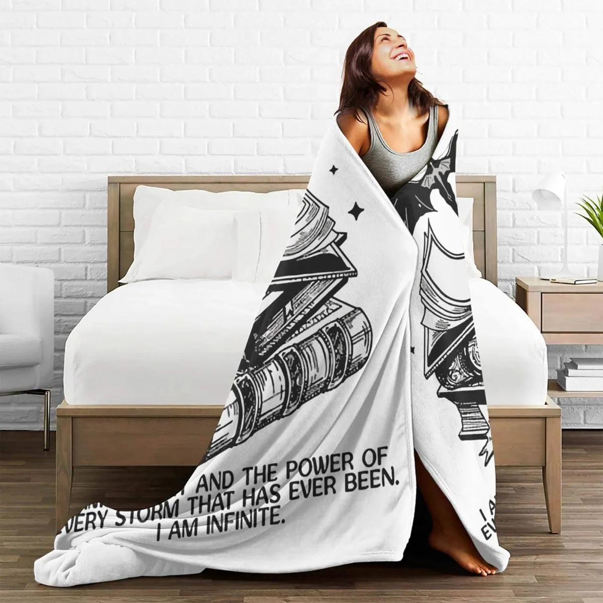 Fourth-Wing Blanket Soft Flannel Fleece Throw Travel Camping Blanket for Sofa Couch Bed 4th Wing Merch Book Fan Gift 30x40 in