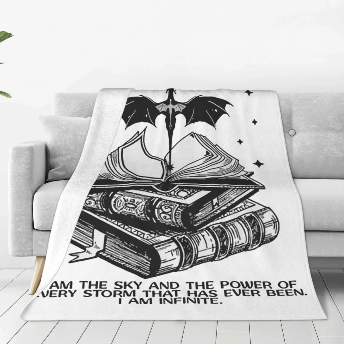 Fourth-Wing Blanket Soft Flannel Fleece Throw Travel Camping Blanket for Sofa Couch Bed 4th Wing Merch Book Fan Gift 30x40 in