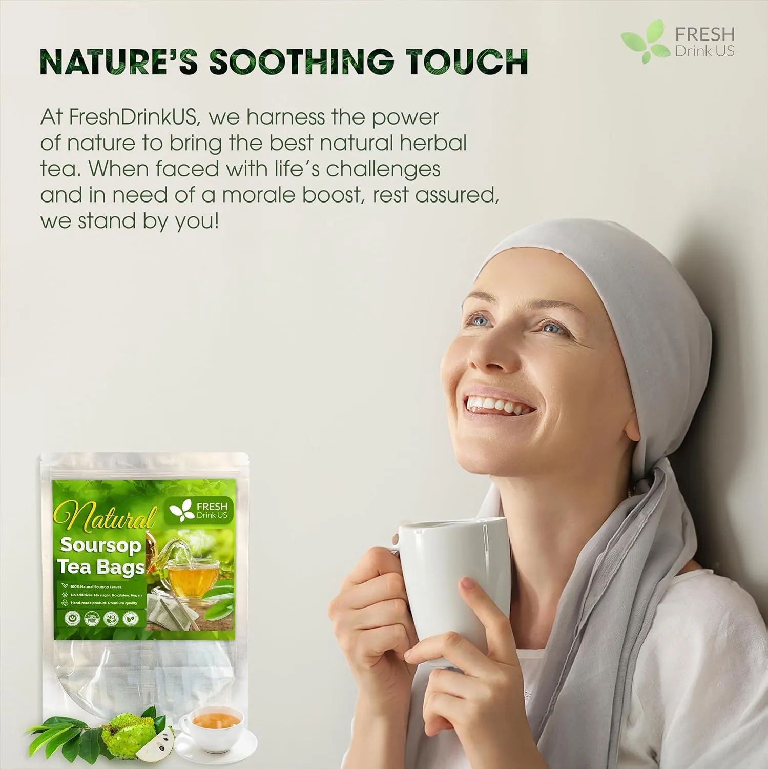 FreshDrinkUS, 240  Premium Soursop Graviola Dried Leaves Tea, 230-250 Whole Soursop Leaves, Wildcrafted, Graviola , Guanabana , Hoja Guanabana, Loose Leaf Herbal , No Gluten, Vegan