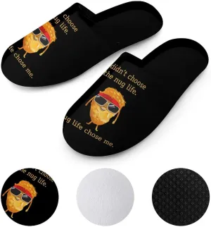 Funny Chicken Nugget Men's Slipper Non Slip Comfortable Winter Warm Home House Shoes