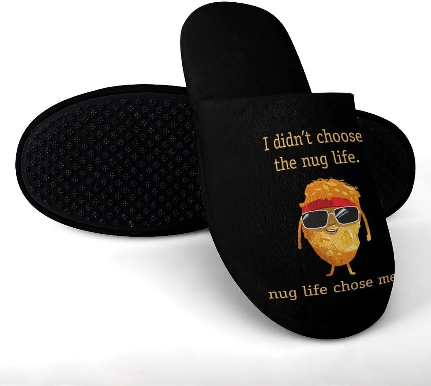 Funny Chicken Nugget Men's Slipper Non Slip Comfortable Winter Warm Home House Shoes