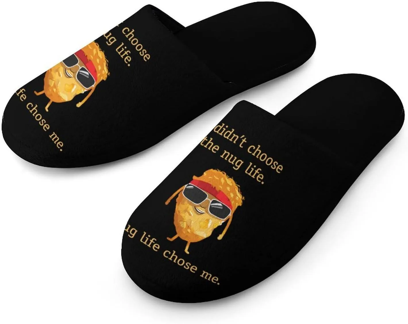 Funny Chicken Nugget Men's Slipper Non Slip Comfortable Winter Warm Home House Shoes
