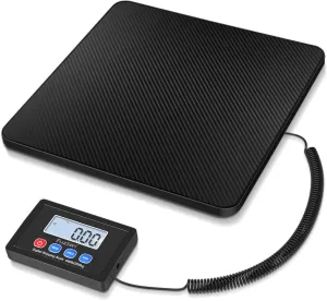 Fuzion Digital Shipping Scale, 10g High Accuracy, 440lbs Postal Scale, Hold/Tare Function, Manual/Auto Off LCD Display, Lightweight Scale for Packages/Luggage/Home, Battery & AC Adapter Included