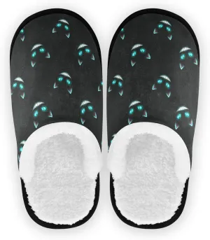 Fuzzy House Slippers Warm Nonslip Slippers for Women's Men's Cozy indoor Travel Shoes