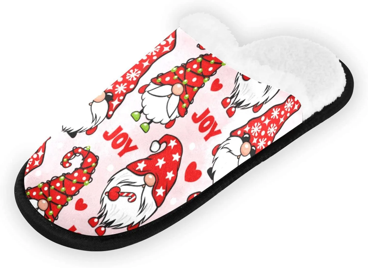 Fuzzy House Slippers Warm Nonslip Slippers for Women's Men's Cozy indoor Travel Shoes