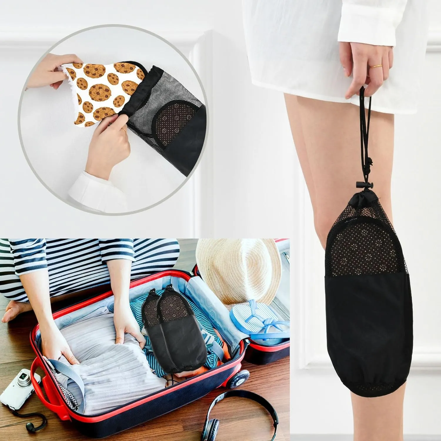 Fuzzy House Slippers Warm Nonslip Slippers for Women's Men's Cozy indoor Travel Shoes