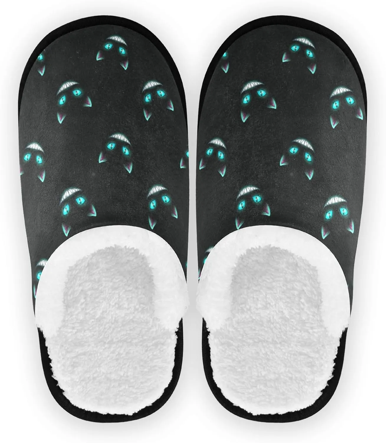 Fuzzy House Slippers Warm Nonslip Slippers for Women's Men's Cozy indoor Travel Shoes