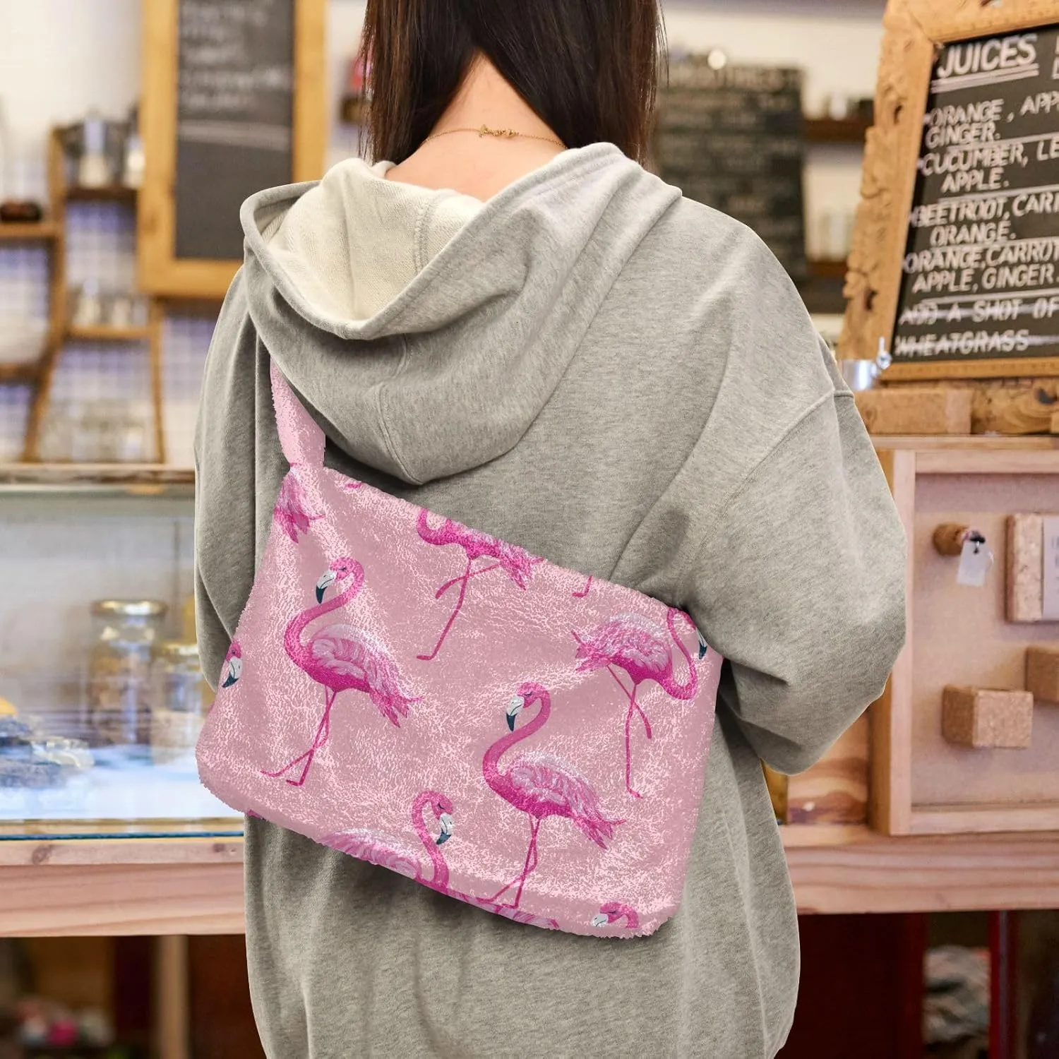 GAIGEO Pink Flamingos Women's Bag, Women's Handbags, Crossbody Bookbag for Women