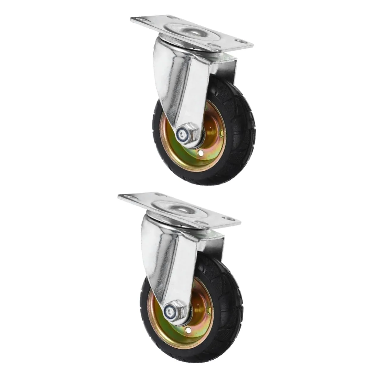 Gatuida 2pcs Small Caster Wheel Wheel Replacement for Luggage Trash Can Garbage Can Dolly Shopping Cart Outdoor Use