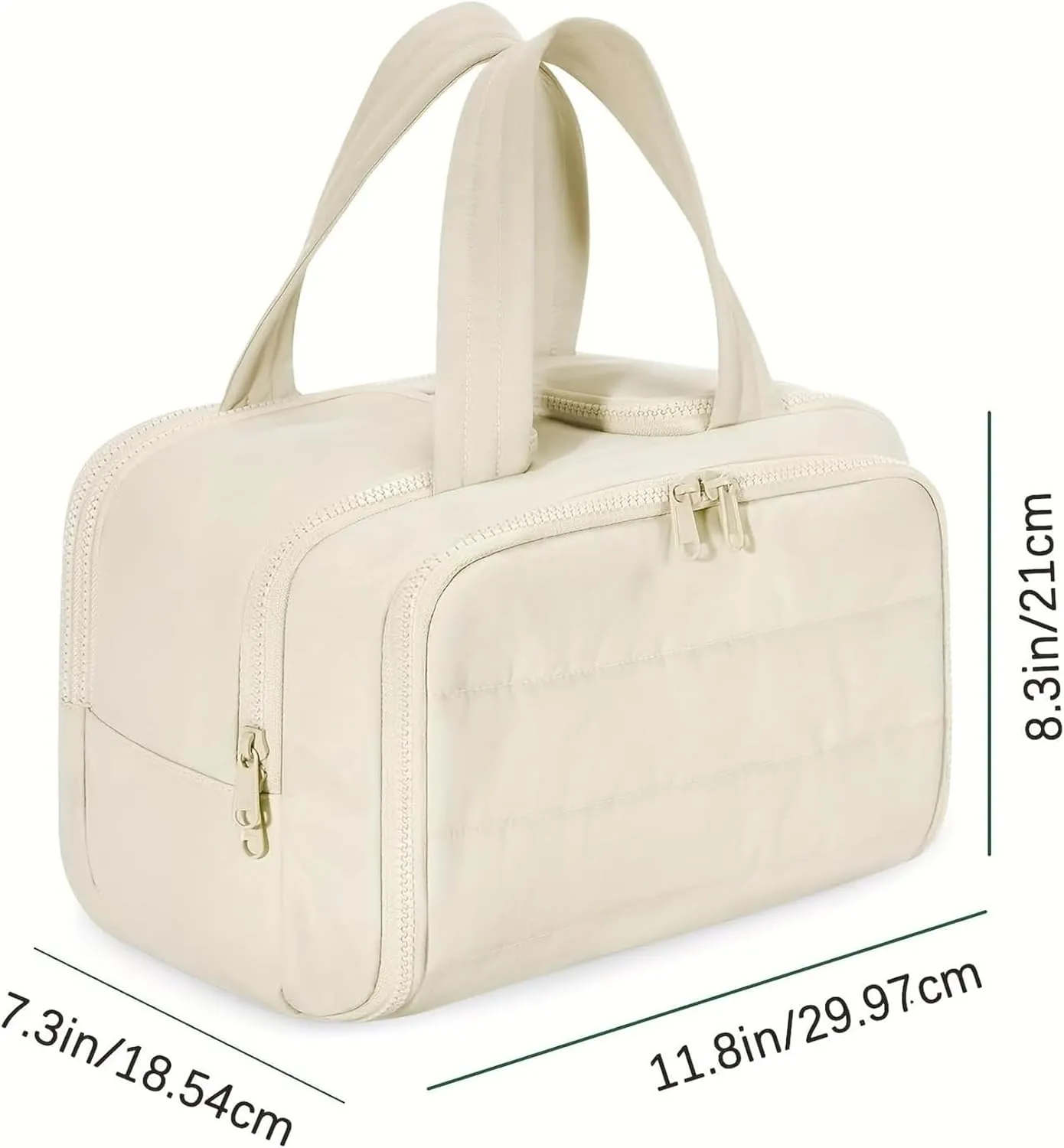 GDSAFS Large Capacity Wide-Open Travel Cosmetic Bag - Curetoaway Travel Cosmetic Bag, 4-In-1 Portable Waterproof Dry/Wet Separation Pouch Open Flat Toiletry Bags with 4 Compartments (2pcs/F)