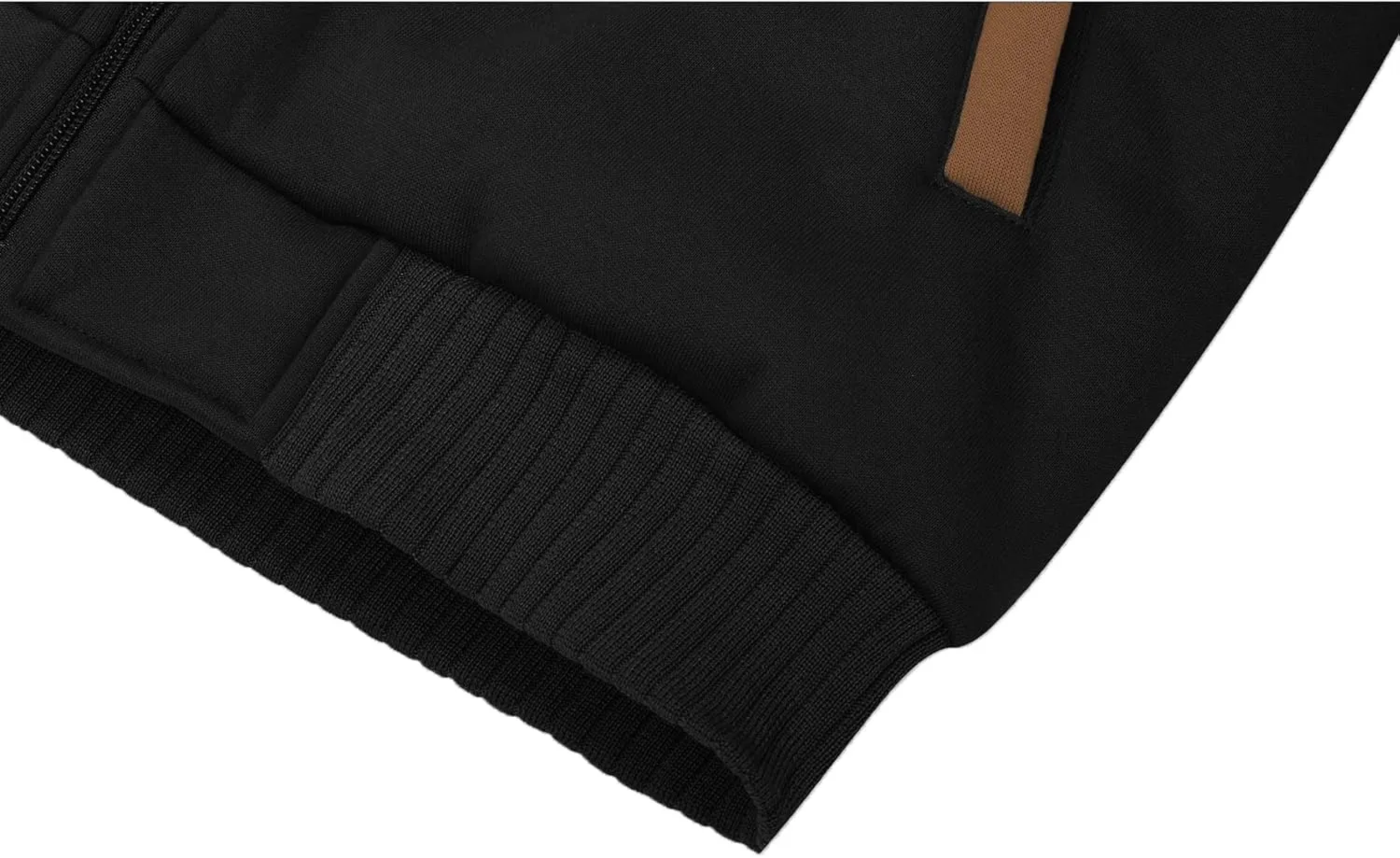 GEEK LIGHTING Men’s Fleece-Lined Zip Up Hoodie, Thick Hooded Jacket Winter Warm Athletic Sweatshirt