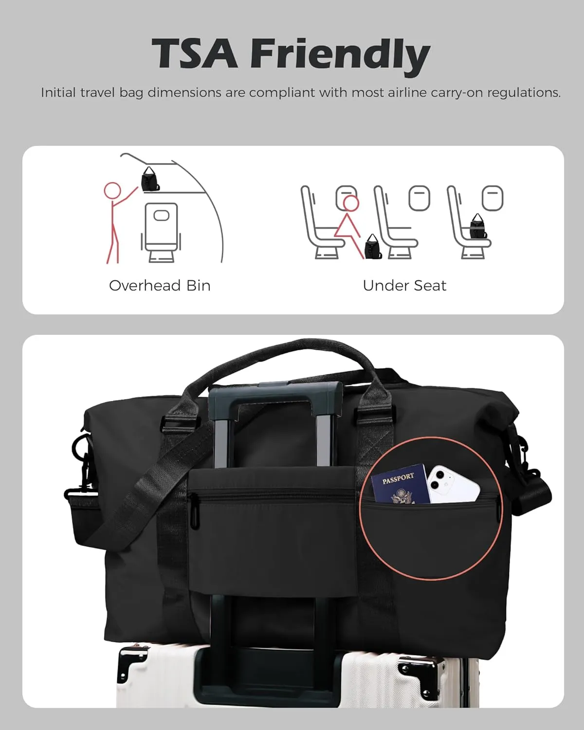 Gifts for Daughter 10 11 12 13 14 15 16 17 18 Year Old, Initial Travel Duffel Bag, Personalized Weekender Bag, Teen Girl Birthday Gift for Mothers Day, Bridesmaid Proposal Gift (Letter M)