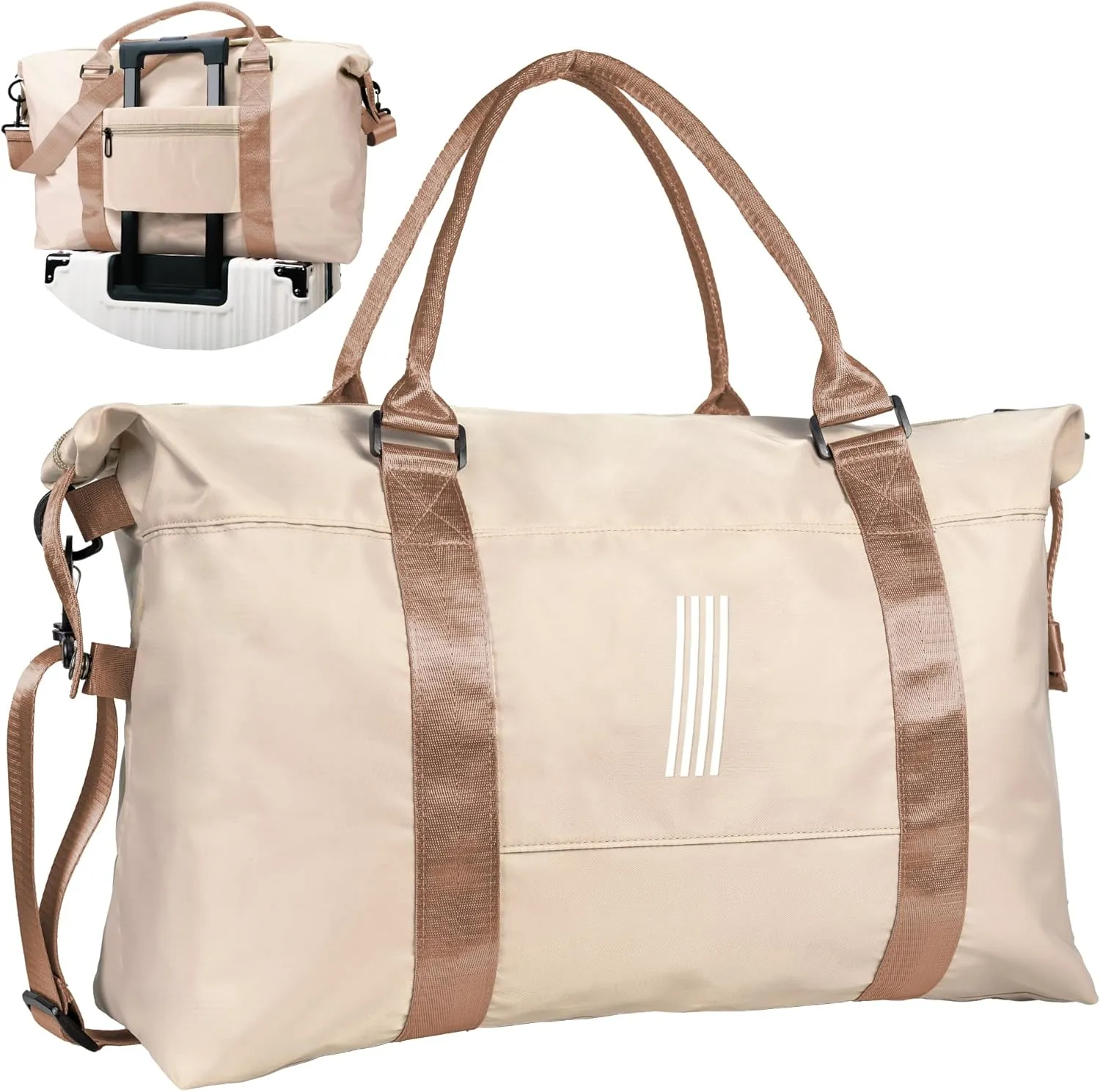 Girls Birthday Gift, Personalized Gifts, Initial Travel Duffel Bag, Personalized Weekender Bag,Monogram Overnight Bag, Personalized Gifts Friend Gifts Self Care Gifts for Women (Letter I)