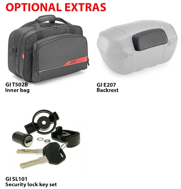 Givi E46NB Riviera Monolock Top Box (46 litre) Black Edition
