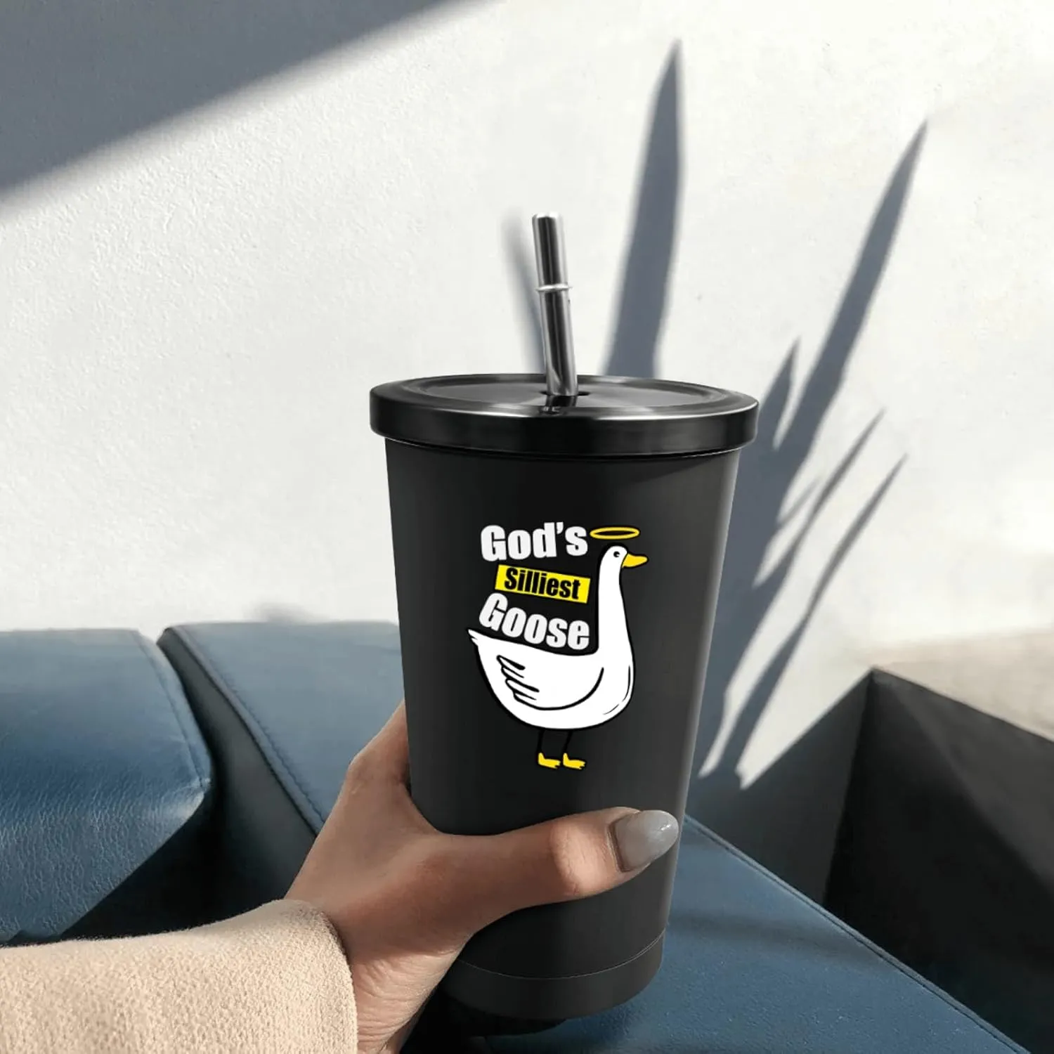 Gods Silliest Goose Tumbler 20 oz Tumbler with Lid and Straw Insulated Tumbler Stainless Steel Tumblers Funny Gift