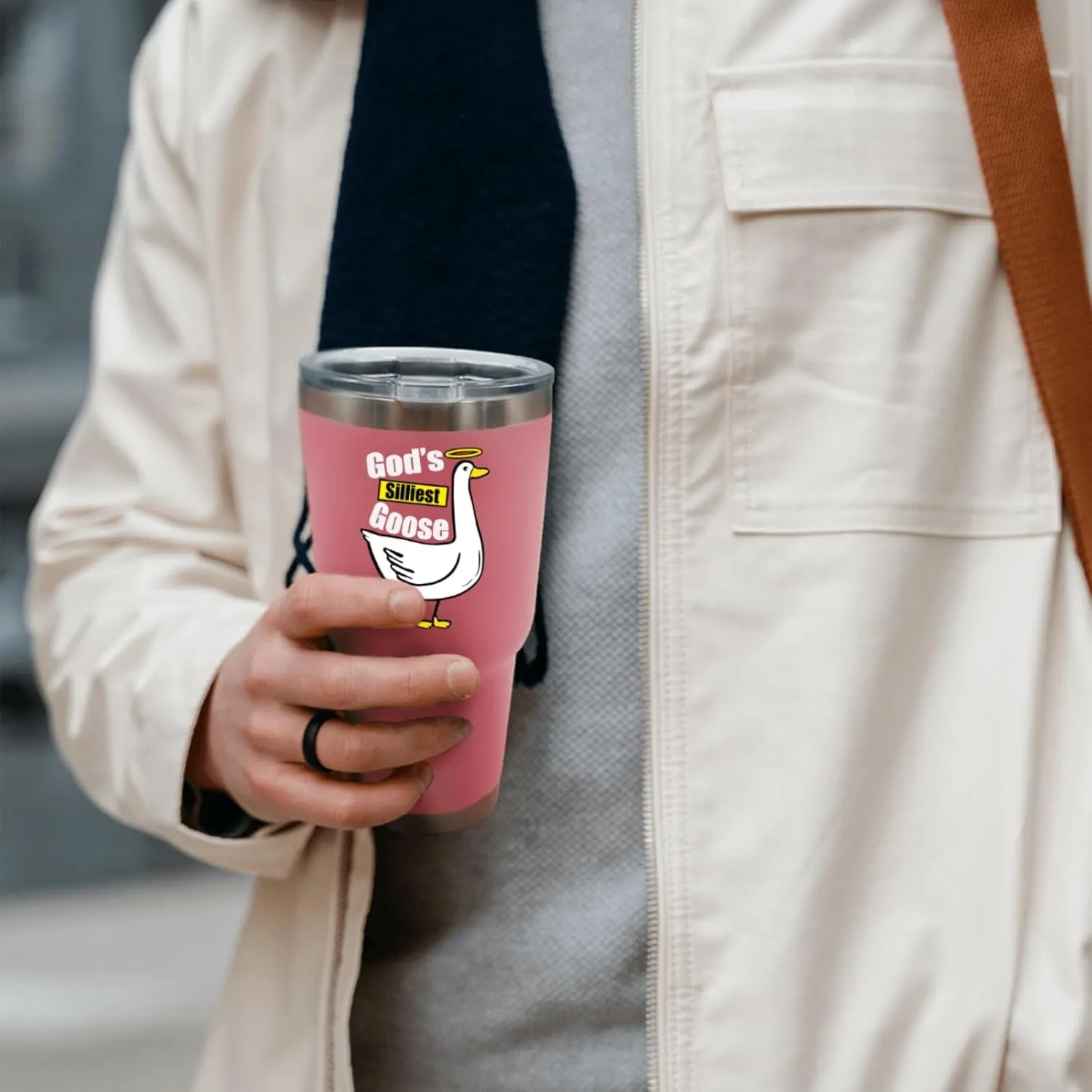 Gods Silliest Goose Tumbler 30 oz Tumbler Pink Tumbler with Lid and Straw Insulated Tumblers Stainless Steel Tumblers Funny Gift