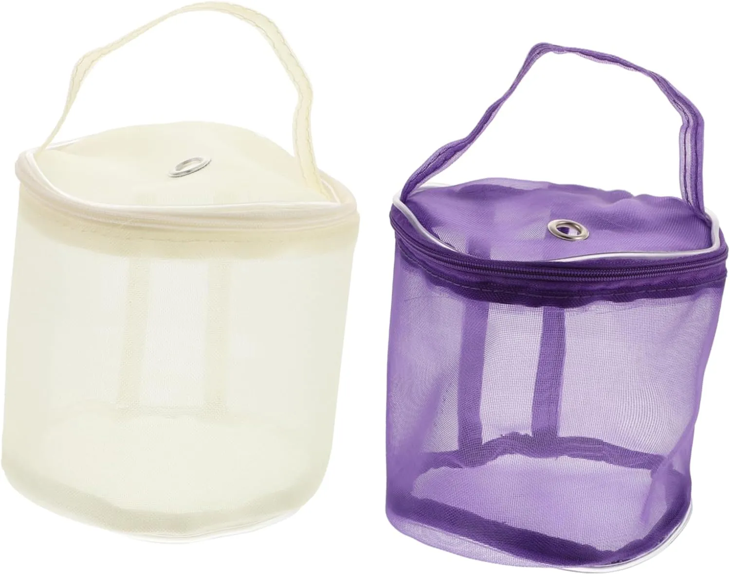 Gogogmee 2pcs Woolen Yarn Storage Bag Portable Embroidery Yarn Carrier with Handle Dustproof Organizer for Knitting Tools for Travel and Crafting