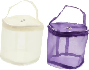 Gogogmee 2pcs Woolen Yarn Storage Bag Portable Embroidery Yarn Carrier with Handle Dustproof Organizer for Knitting Tools for Travel and Crafting
