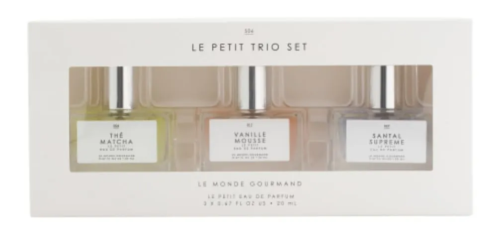 Gourmand THE MATCHA, VANILLE MOUSSE, SANTAL SUPREME Eau de Parfum Petite Trio Set 0.67 fl oz