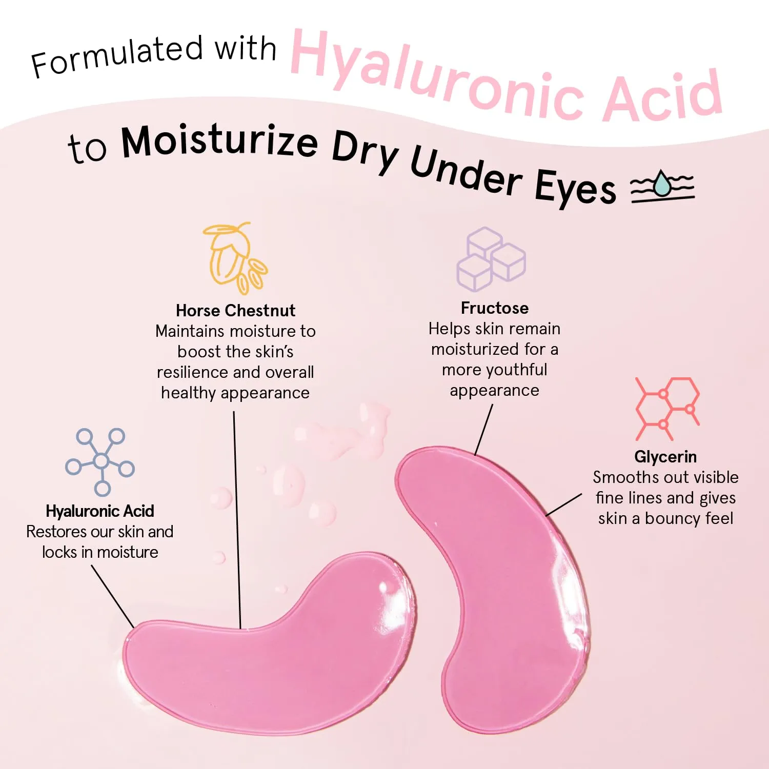 grace & stella Award Winning Under Eye Mask - Birthday Gifts For Women - Bridesmaid Gifts - Reduce Dark Circles, Puffy Eyes, Undereye Bags, Wrinkles - Under Eye Patches - Vegan (24 Pairs, Pink)