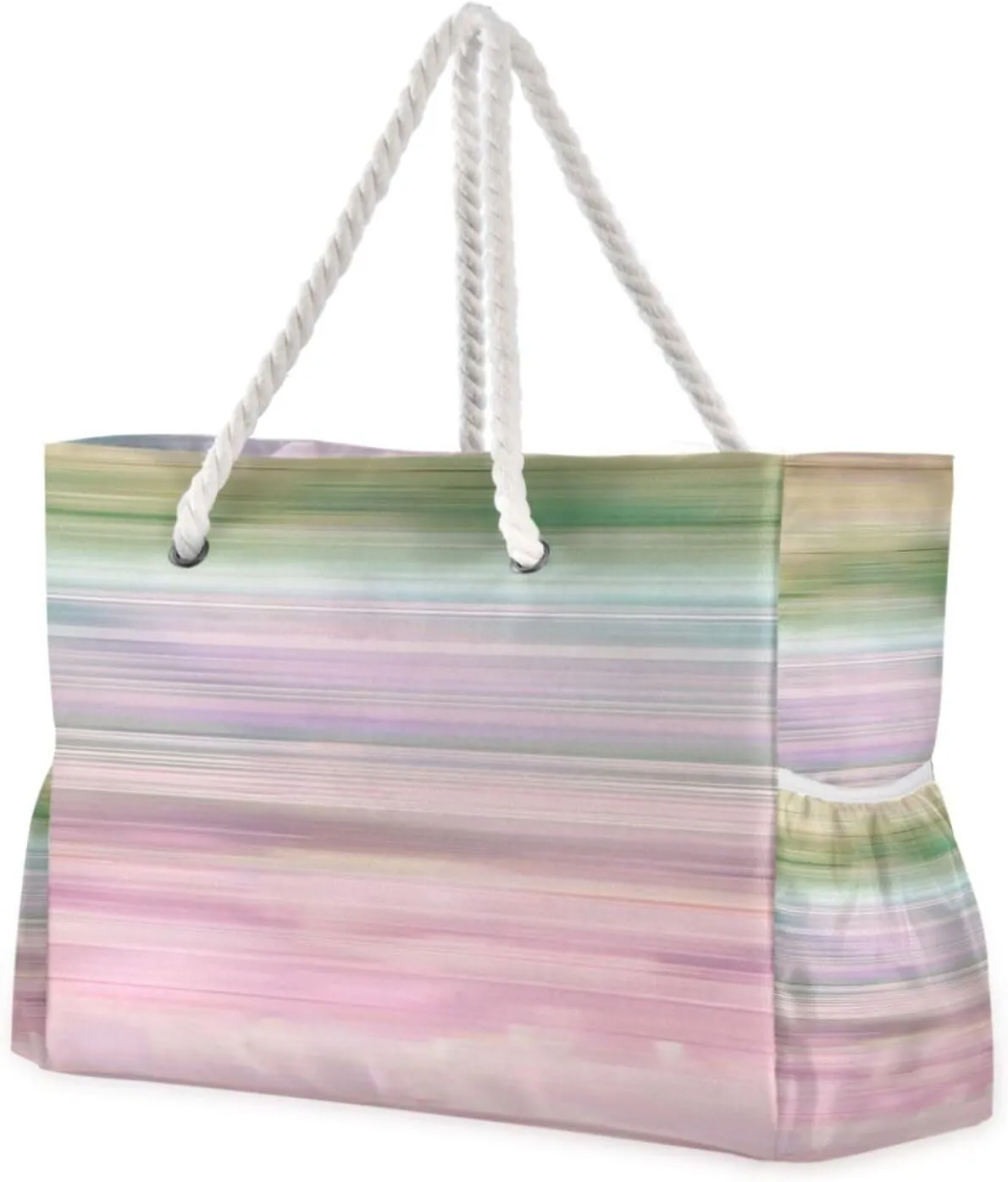 Gradual Change Sandproof packable beach bag with zipper everyday tote bags for women for Pool Gym Grocery Travel
