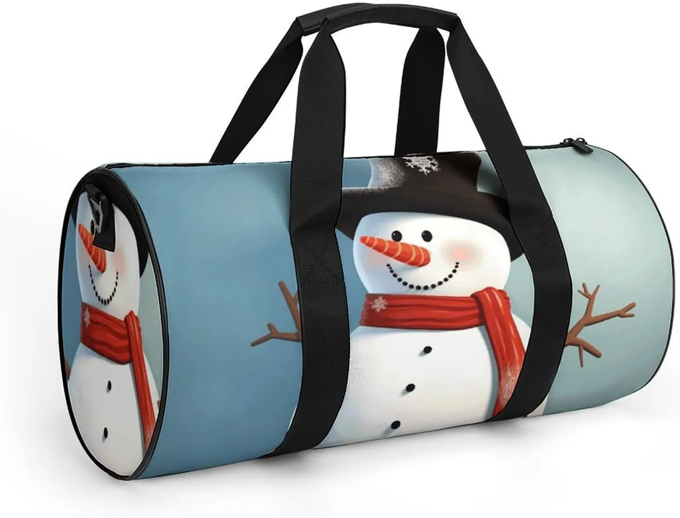 Gym Bag for Men Women Cute Snowman Duffel Bag Overnight Bag with Compartment Gym Sackpac