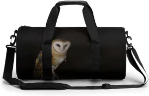 Gym Bag for Men Women Owl in The Dark Duffel Bag Overnight Bag with Compartment Gym Sackpac