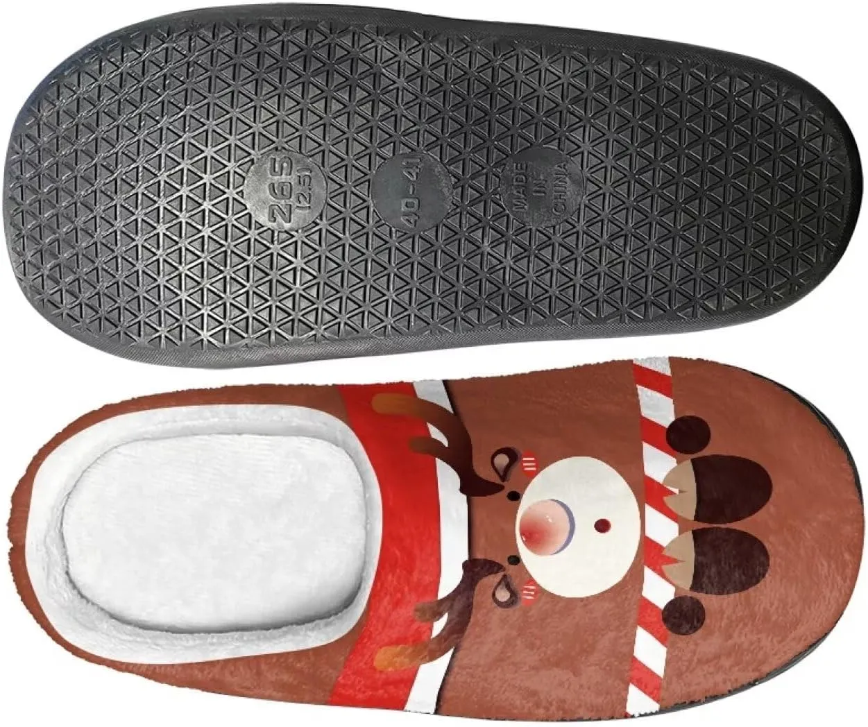 Halloween Christmas Designs Cotton Slippers for Women and Men Soft Warm Non-Slip House Slippers Travel Slippers