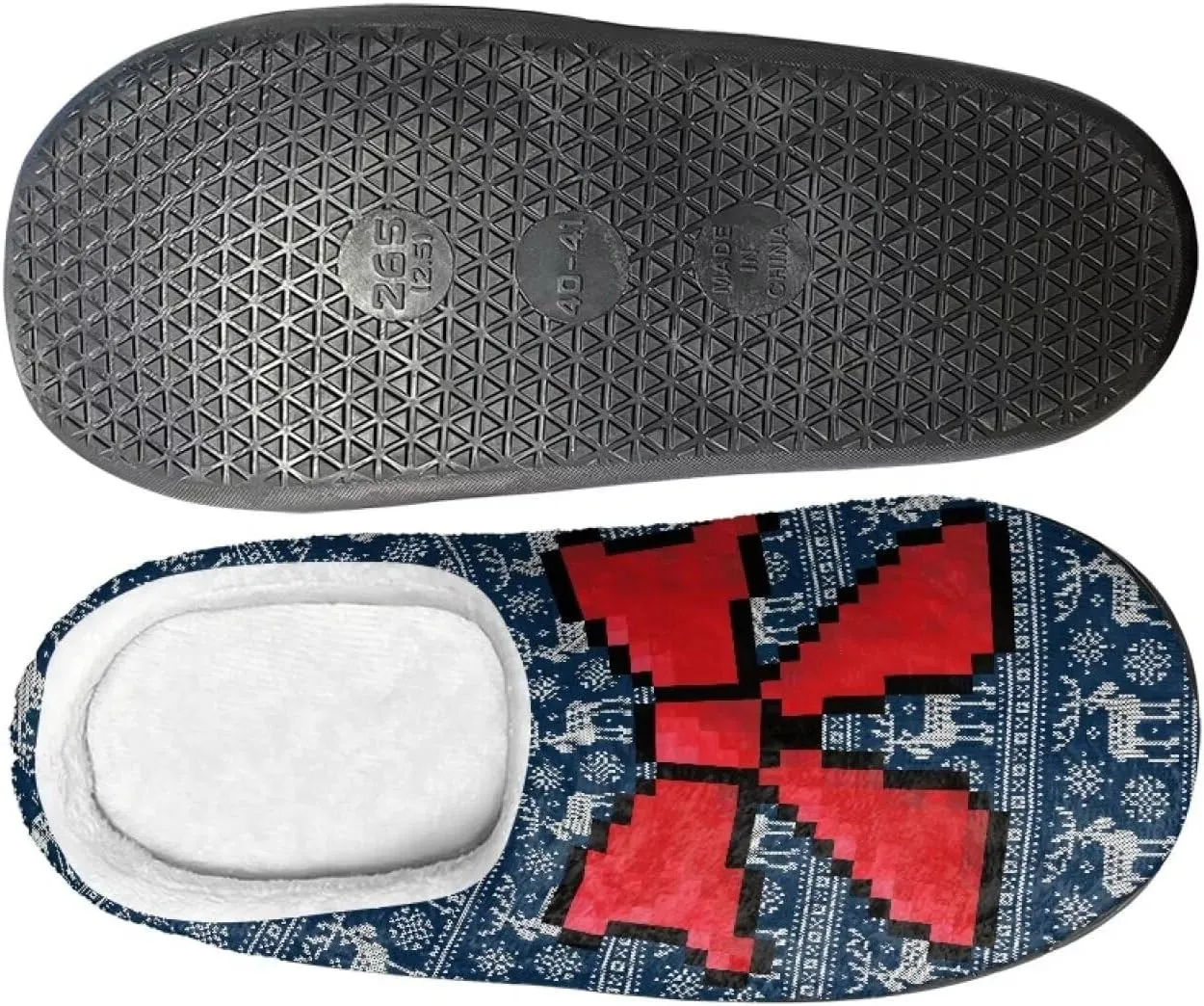 Halloween Christmas Designs Cotton Slippers for Women and Men Soft Warm Non-Slip House Slippers Travel Slippers
